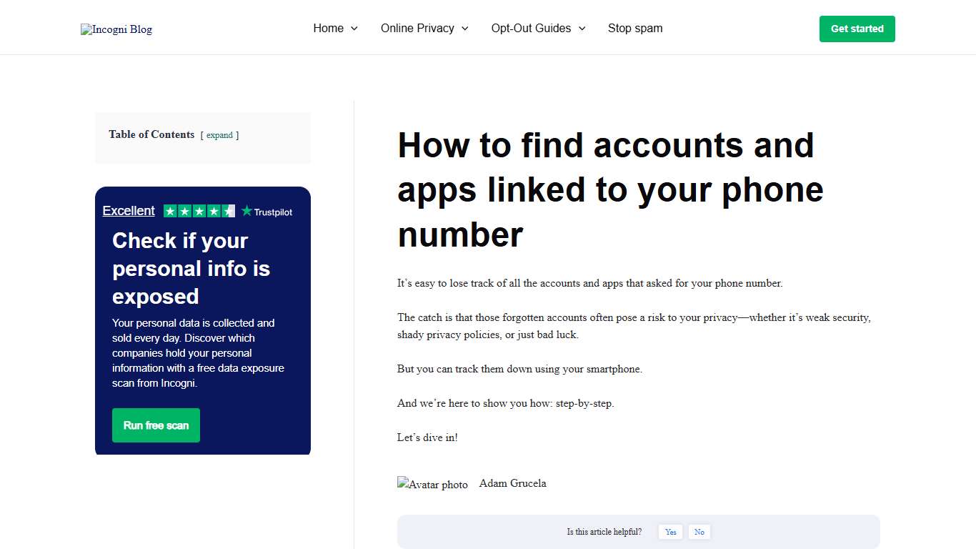 How to find accounts and apps linked to your phone number [2026] | Incogni